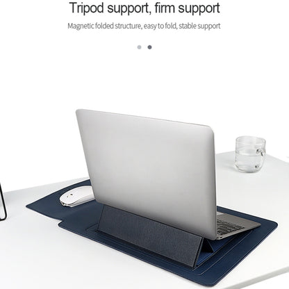 PU06 3 in 1 PU Multifunctional Laptop Bag, Size:14.1-15.4 inch(ArmyGreen) by bashfashion