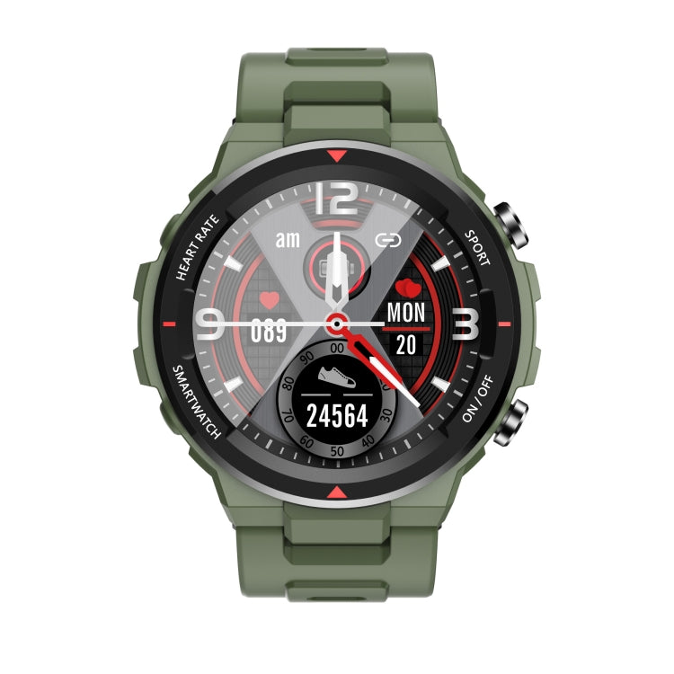 Q70C 1.28 inch TFT Touch Screen Bluetooth 5.0 IP67 Waterproof Smart Watch, Support Sleep Monitoring/Heart Rate Monitoring/Call Reminder/Multi-sports Mode(Army Green) by bashfashion