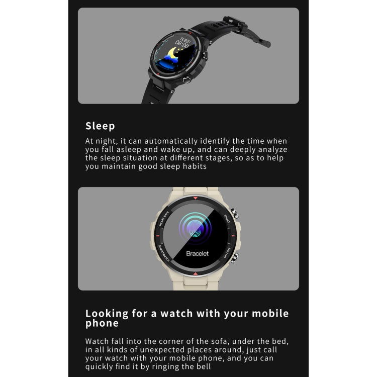 Q70C 1.28 inch TFT Touch Screen Bluetooth 5.0 IP67 Waterproof Smart Watch, Support Sleep Monitoring/Heart Rate Monitoring/Call Reminder/Multi-sports Mode(Army Green) by bashfashion