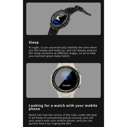 Q70C 1.28 inch TFT Touch Screen Bluetooth 5.0 IP67 Waterproof Smart Watch, Support Sleep Monitoring/Heart Rate Monitoring/Call Reminder/Multi-sports Mode(Army Green) by bashfashion