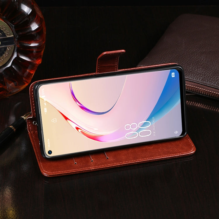 idewei Crazy Horse Texture Horizontal Flip Leather Case with Holder & Card Slots & Wallet For Oukitel C21 Pro(Brown) by idewei