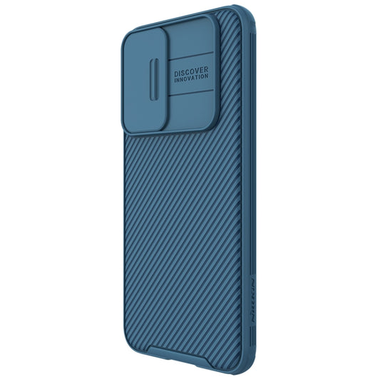 For Samsung Galaxy S22+ 5G NILLKIN Black Mirror Pro Series Camshield Phone Case(Blue) by NILLKIN