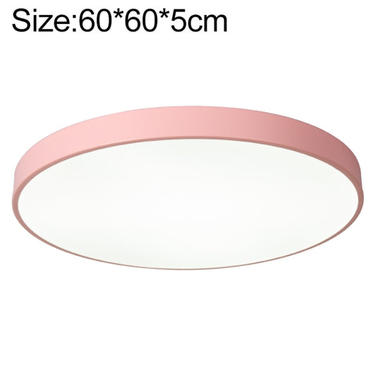 Macaron LED Round Ceiling Lamp, Stepless Dimming, Size:60cm(Pink) by bashfashion