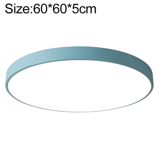 Macaron LED Round Ceiling Lamp, Stepless Dimming, Size:60cm(Blue) by bashfashion