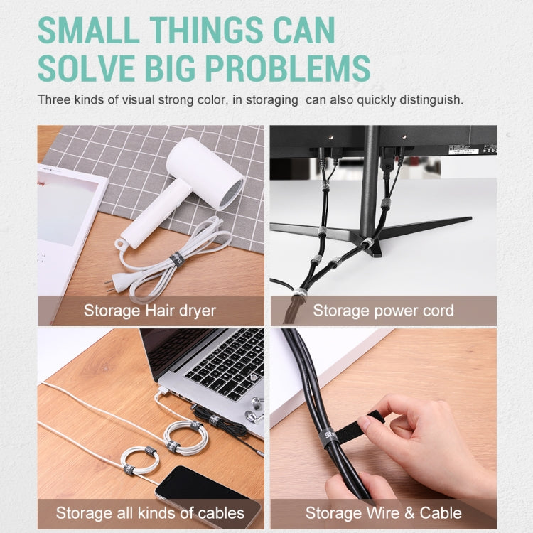 DUX DUICS Stoyobe Circle Hook and Loop Cable Ties, Length: 3m(Red) by DUX DUCIS