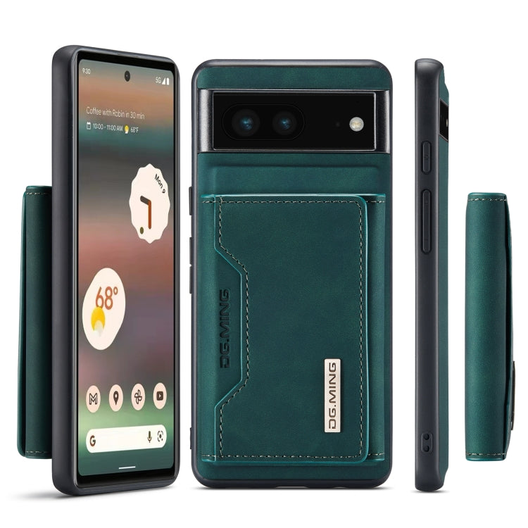 For Google Pixel 6A DG.MING M2 Series 3-Fold Multi Card Bag Phone Case(Green) by DG.MING