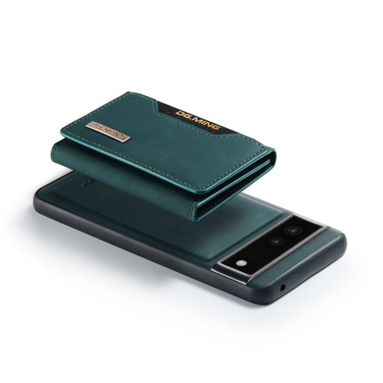 For Google Pixel 6A DG.MING M2 Series 3-Fold Multi Card Bag Phone Case(Green) by DG.MING