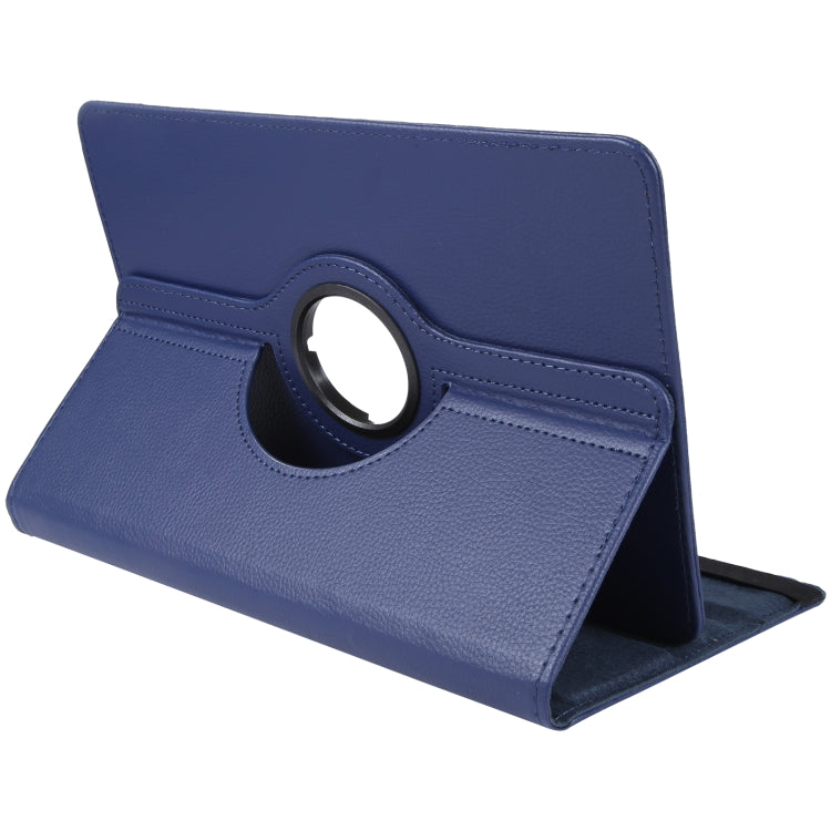 For 10 inch Tablet 360 Degree Rotation Litchi Texture Flip Leather Tablet Case(Blue) by bashfashion