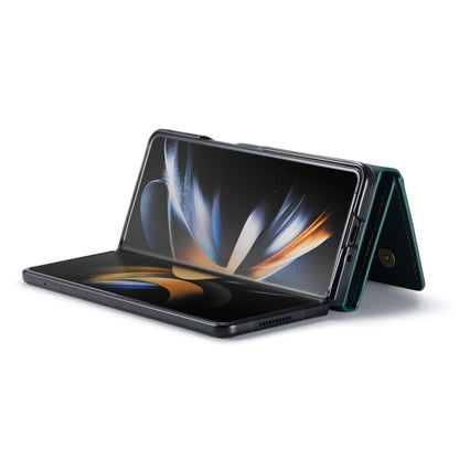 For Samsung Galaxy Z Fold3 5G DG.MING M1 Series 3-Fold Multi Card Wallet Phone Case(Green) by DG.MING