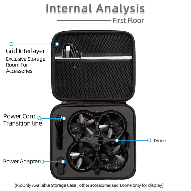 For DJI Avata Drone Body Square Shockproof Hard Case Carrying Storage Bag, Size: 28 x 23 x 10cm(Black + Red Liner) by bashfashion