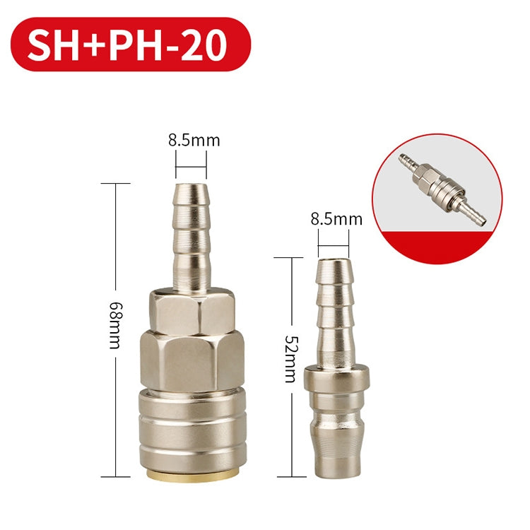 LAIZE SH+PH-20 10pcs C-type Self-lock Pneumatic Quick Fitting Connector by LAIZE