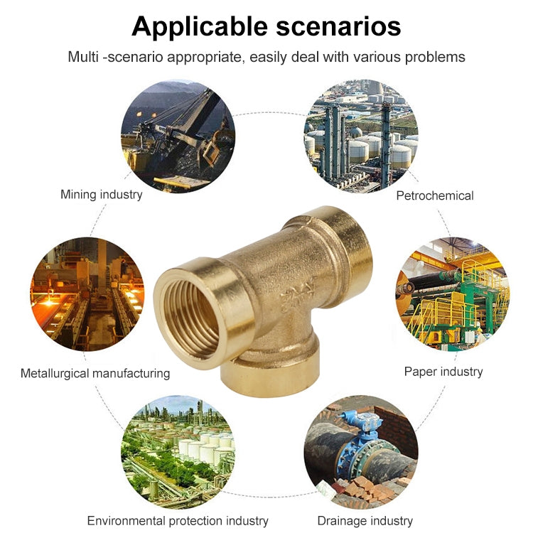 LAIZE Internal Thread Plumbing Copper Pipe Fittings, Caliber:4 Point(Three Way) by LAIZE