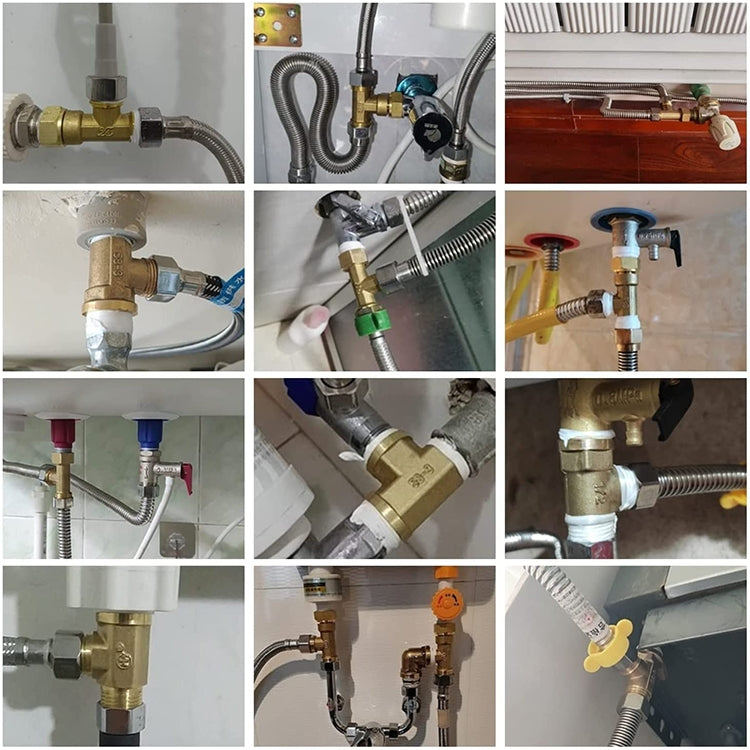 LAIZE Internal Thread Plumbing Copper Pipe Fittings, Caliber:4 Point(Three Way) by LAIZE