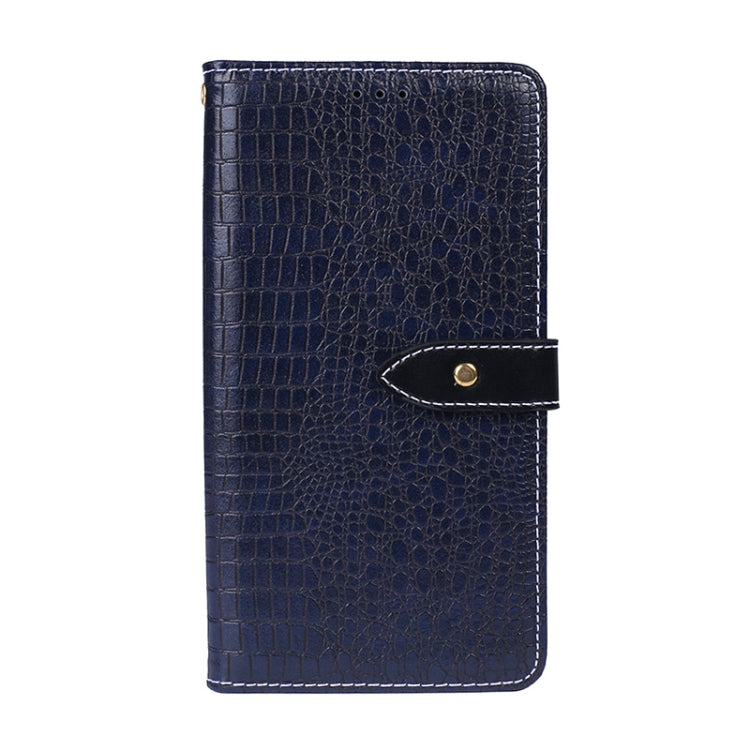 For Doogee X90 idewei Crocodile Texture Horizontal Flip Leather Case with Holder & Card Slots & Wallet(Dark Blue) by idewei