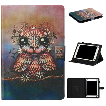 For 7 inch Tablet PC Universal Coloured Drawing Pattern Horizontal Flip Leather Case with Holder & Card Slot(Owl) by bashfashion