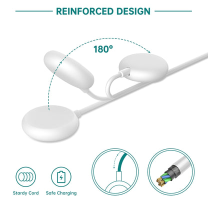 For Google Pixel Watch USB Port Smart Watch Magnetic Charging Cable, Length: 1m(White) by bashfashion