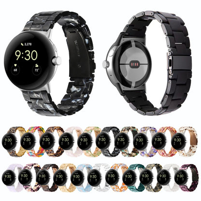 For Google Pixel Watch Three-beads Resin Watch Band(Hawksbill) by bashfashion