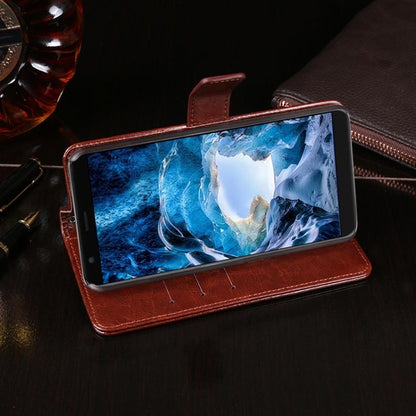 For Ulefone S1 idewei Crazy Horse Texture Horizontal Flip Leather Case with Holder & Card Slots & Wallet(Black) by idewei