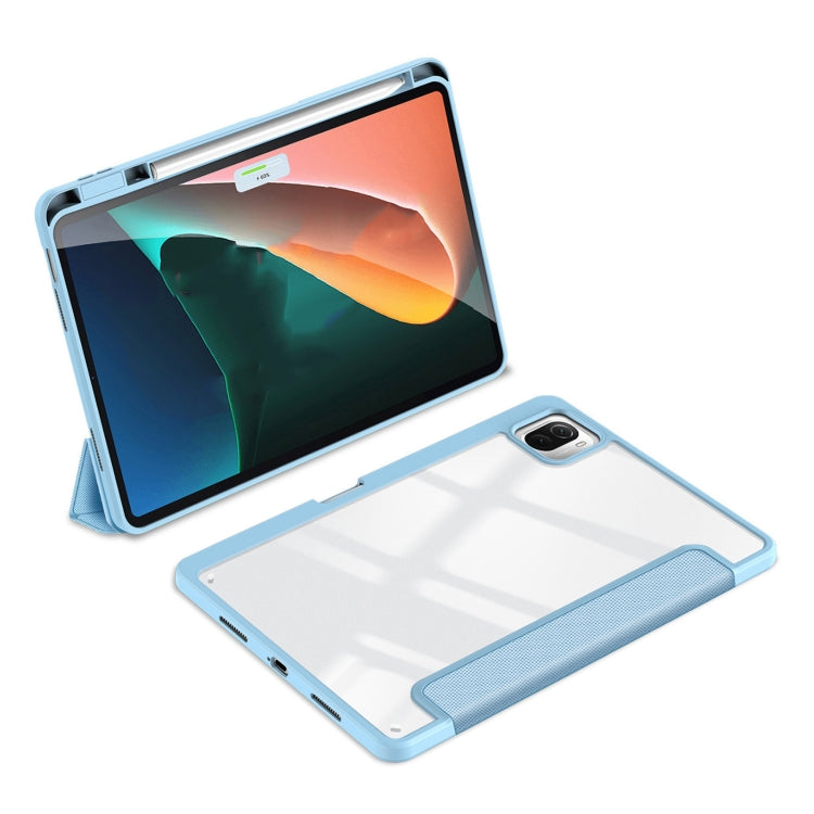 For Xiaomi Pad 6 / 6 Pro DUX DUCIS TOBY Series Antiskid Leather Tablet Case with Sleep / Wake-up Function(Blue) by DUX DUCIS