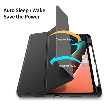 For Xiaomi Pad 6 / 6 Pro DUX DUCIS TOBY Series Antiskid Leather Tablet Case with Sleep / Wake-up Function(Black) by DUX DUCIS