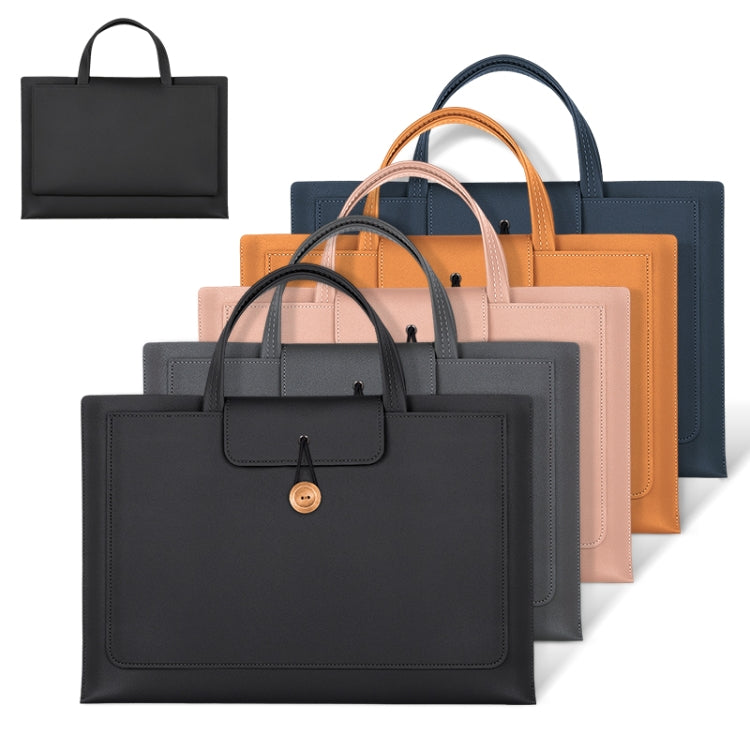 15-16 inch Universal Elastic Thread Button Portable Laptop Inner Bag(Blue) by bashfashion