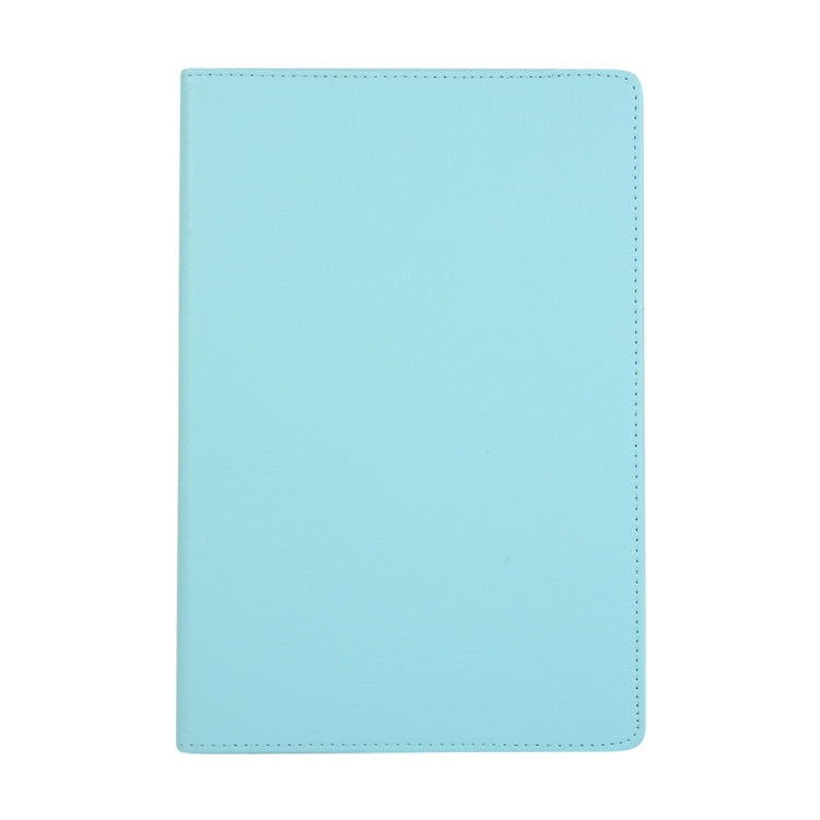 For Samsung Galaxy Tab S9 Ultra Litchi Texture 360 Degrees Rotation Holder Leather Tablet Case(Sky Blue) by bashfashion