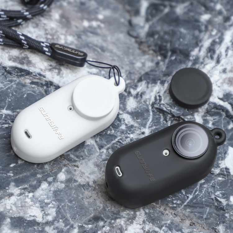 For Insta360 Go 3 Sunnylife IST-BHT594 Camera Body Silicone Case with Lens Cap & Neck Strap(White) by Sunnylife