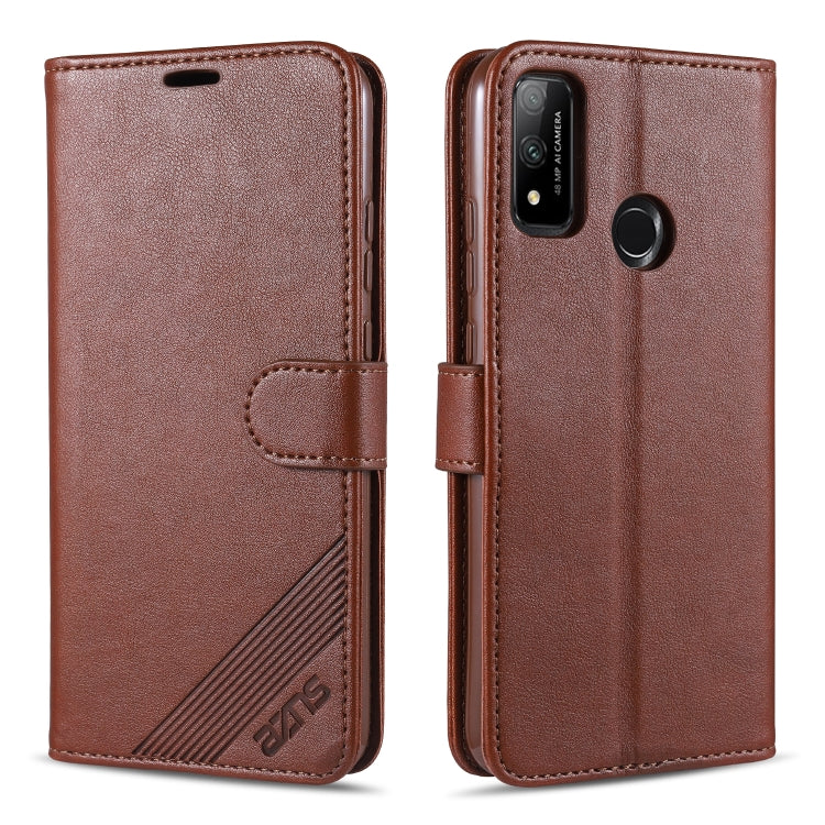 For Huawei P Smart 2020 AZNS Sheepskin Texture Horizontal Flip Leather Case with Holder & Card Slots & Wallet(Brown) by AZNS