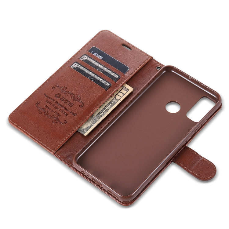 For Huawei P Smart 2020 AZNS Sheepskin Texture Horizontal Flip Leather Case with Holder & Card Slots & Wallet(Brown) by AZNS