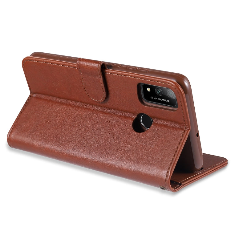 For Huawei P Smart 2020 AZNS Sheepskin Texture Horizontal Flip Leather Case with Holder & Card Slots & Wallet(Brown) by AZNS