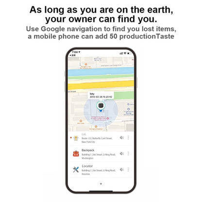 F6 Circular Global Location Tracker Anti-lost Device(Black) by bashfashion