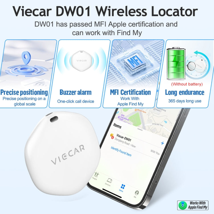 VIECAR DW01 Car Key Anti-lost Detection Wireless Location Tracker by bashfashion