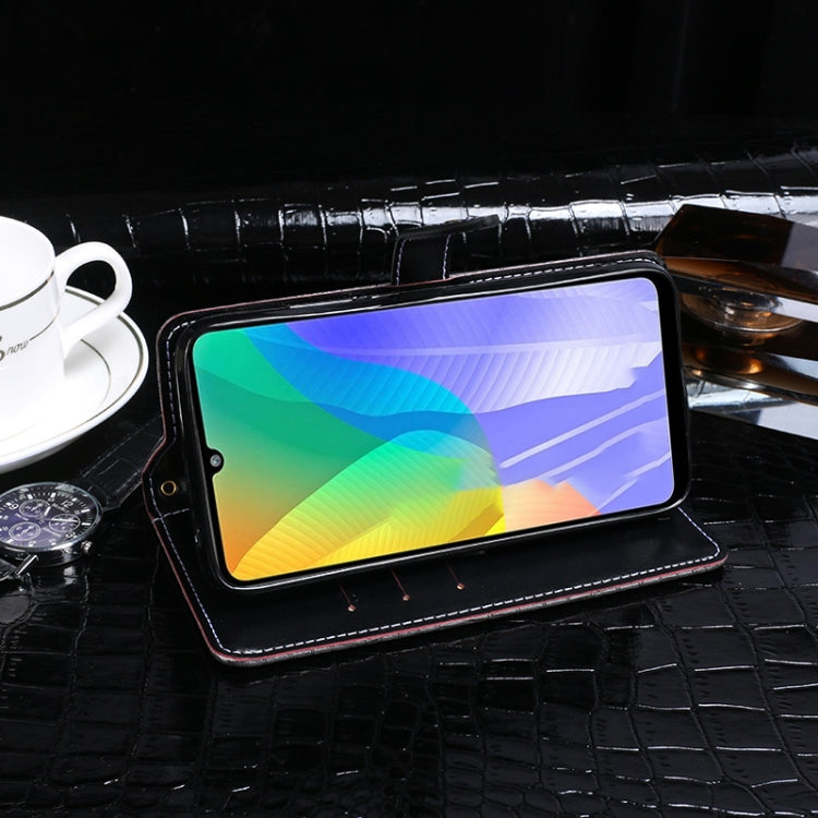 For Huawei Y6p idewei Crocodile Texture Horizontal Flip Leather Case with Holder & Card Slots & Wallet(Dark Blue) by idewei