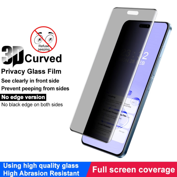 For Xiaomi Civi 4 Pro 5G imak No Edge Version 3D Curved Privacy Full Screen Tempered Glass Film by imak