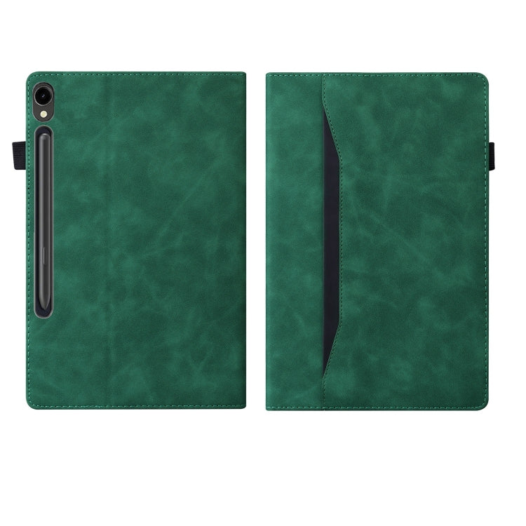 For Samsung Galaxy Tab S9+ /S8+ /S7+ Splicing Shockproof Smart Leather Tablet Case(Green) by bashfashion