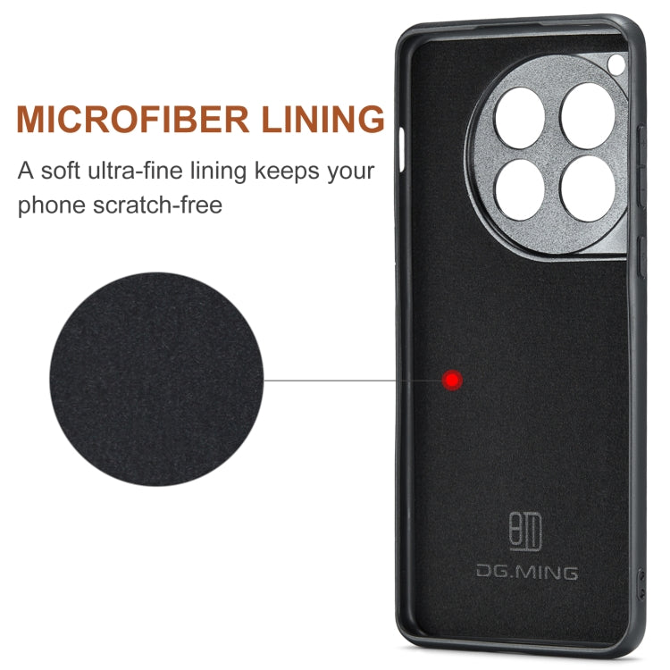 For OnePlus 12 DG.MING M2 Series 3-Fold Multi Card Bag + Magnetic Phone Case(Coffee) by DG.MING