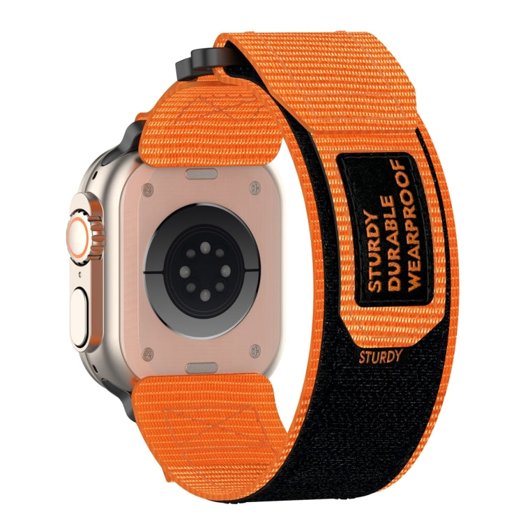 For Apple Watch Series 8 41mm Nylon Hook And Loop Fastener Watch Band(Orange) by bashfashion
