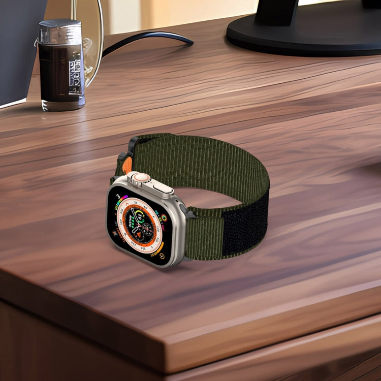 For Apple Watch Series 8 41mm Nylon Hook And Loop Fastener Watch Band(Orange) by bashfashion