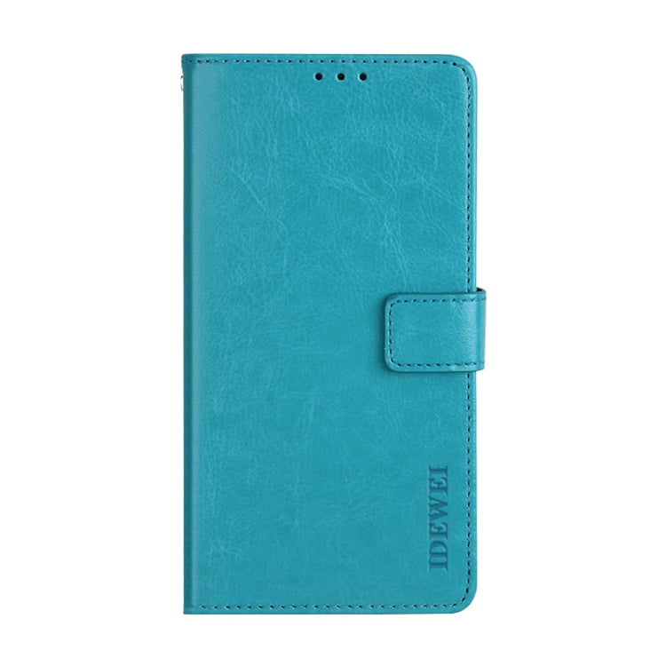 For Cubot P40 idewei Crazy Horse Texture Horizontal Flip Leather Case with Holder & Card Slots & Wallet(Sky Blue) by idewei