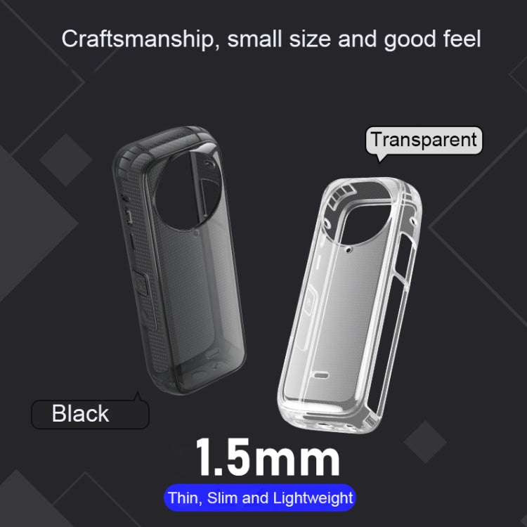For Insta360 X4 Clear 1.5mm Soft TPU Protective Case Single Cover(Clear Black) by bashfashion