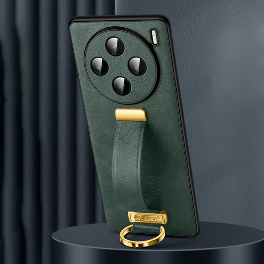 For vivo X100s SULADA PC + Leather Texture Skin Feel Shockproof Phone Case(Green) by SULADA