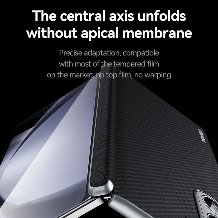 For Samsung Galaxy Z Fold5 SULADA 600D Kevlar Texture PC Shockproof Phone Case(Blue) by SULADA