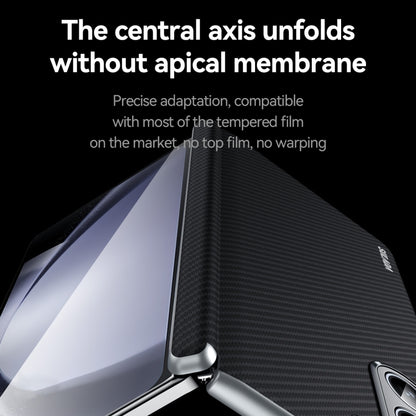 For Samsung Galaxy Z Fold5 SULADA 600D Kevlar Texture PC Shockproof Phone Case(Blue) by SULADA