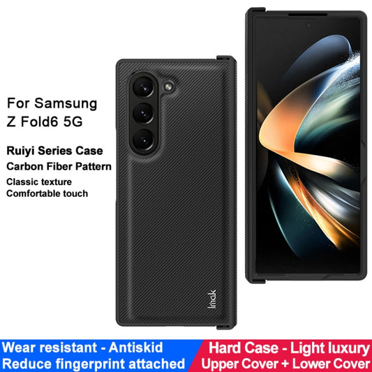 For Samsung Galaxy Z Fold6 imak Ruiyi Series Carbon Fiber PU + PC Phone Case by imak
