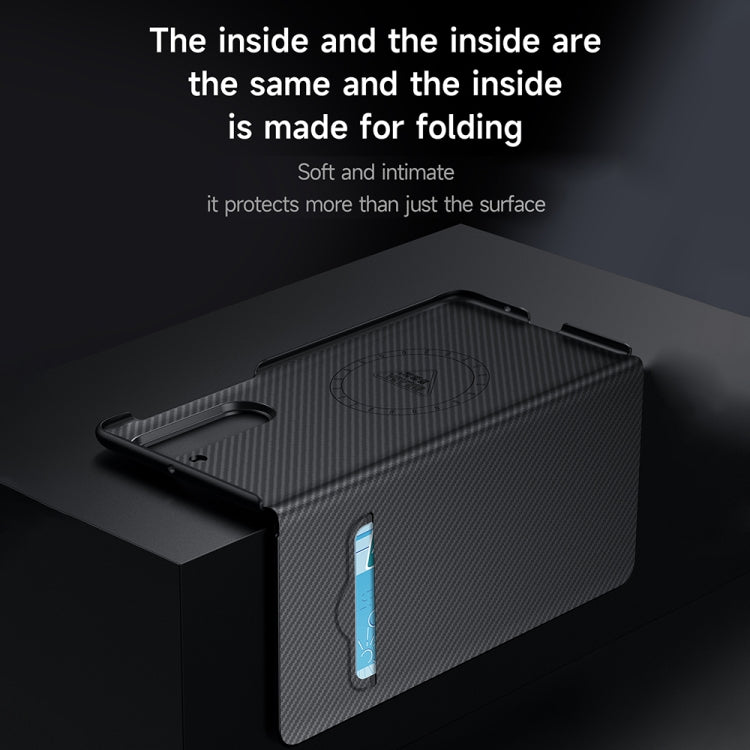 For Samsung Galaxy Z Fold5 SULADA Kevlar 600D Texture Smart Window Leather Phone Case(Purple) by SULADA