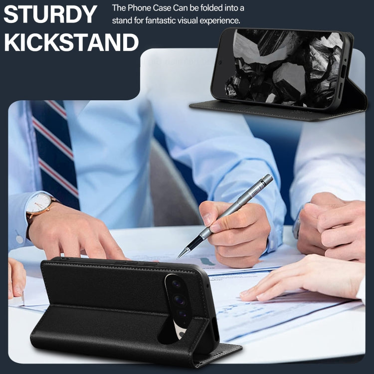 For Google Pixel 9 Pro XL LC.IMEEKE L1 Series Frosted Fine Texture PU Phone Case(Black) by LC.IMEEKE