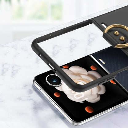 For Honor Magic V Flip GKK Ultra-thin Full Coverage Phone Case with Ring(Pink) by GKK