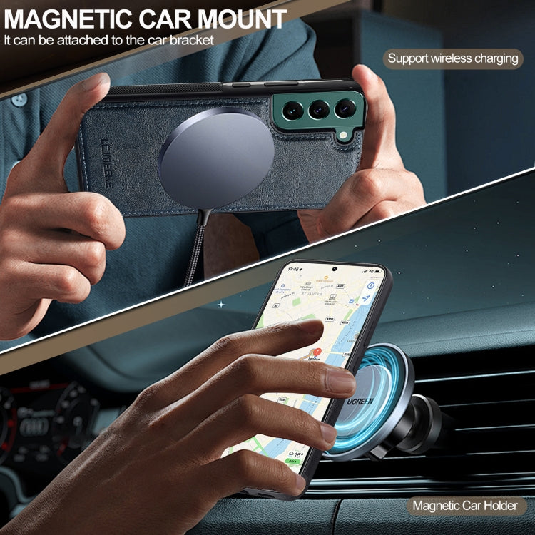 For Samsung Galaxy S20 FE LC.IMEEKE L5 Series Detachable RFID Card Bag Magsafe Phone Case(Blue) by LC.IMEEKE