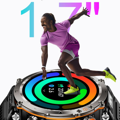 HT30 1.7 inch IP68 Waterproof Camouflage Silicone Band Smart Watch, Support Flashlight / Banknote Detector Light / Compass(Army Green) by bashfashion