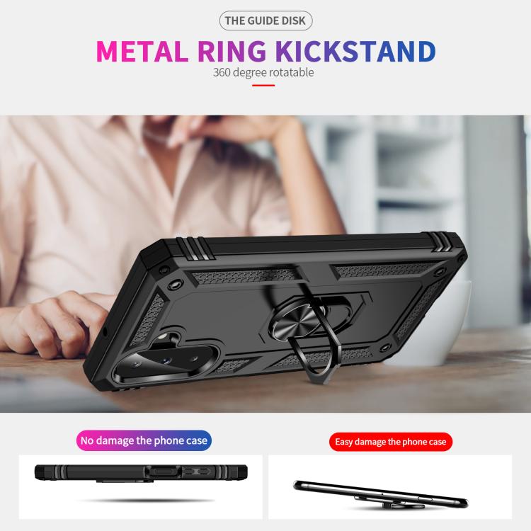 For Samsung Galaxy A26 5G / A17 5G Shockproof TPU + PC Phone Case with Holder(Black) by bashfashion